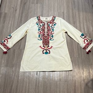 Figue embroidered bell sleeve tunic